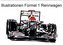Illustrationen Formel 1 Rennwagen (Wandkalender 2021 DIN A2 quer)