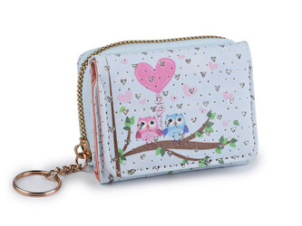 Mini peněženka dětská 7x8,5 cm - 1 ks - 23 modrá pomněnková sova