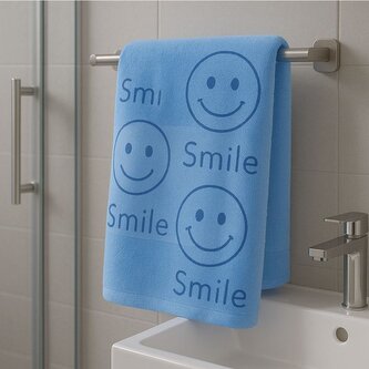 Osuška Smile 70x140 cm rychleschnoucí, modrá