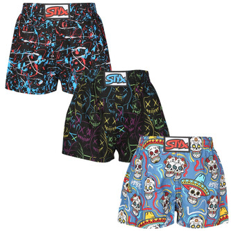3PACK dětské trenky Styx art klasická guma vícebarevné (3J18346) 6-8 let
