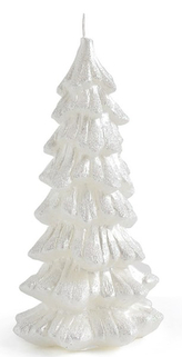 Świeca CHOINKA figurka duża 11,5x21cmparafinowa biała