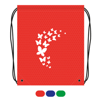 Sáček na přezůvky s potiskem - motýl