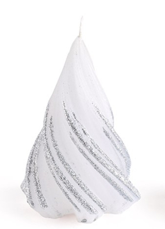 Świeca CHOINKA NOWA figurka 7x10cmparafinowa biała