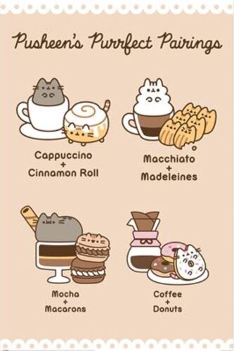 Plakát Pusheen: Purrfect pairings (61 x 91,5 cm)