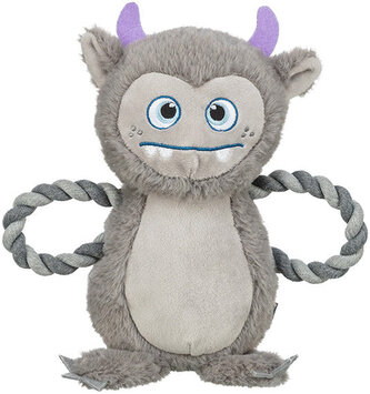 Be Eco Monster - příšerka, hračka/přetahovadlo pro psy, 33 cm, polyester/bavlna, šedá