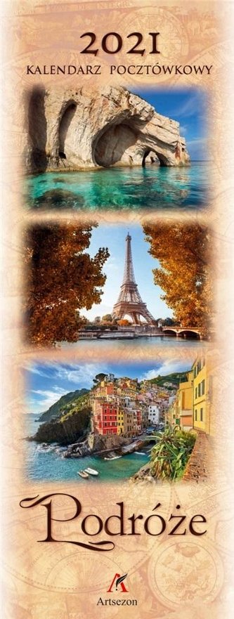 Kalendarz 2021 Ścienny pocztówkowy Podróże