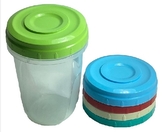 dóza 0,95l, d12x16cm, šroub.víko, plast