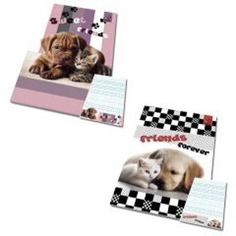 Notes A6/50K kratka poddruk Psy Koty (10szt)