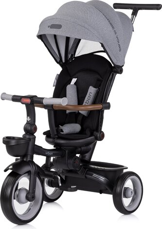 CHIPOLINO Tříkolka se stříškou Urban 2v1 Anthracite