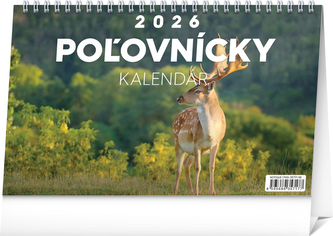NOTIQUE Stolový Poľovnícky kalendár 2026, 23,1 x 14,5 cm