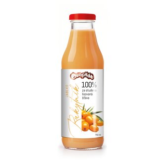 Mošt ovocný jablko-rakytník sklo 750 ml   OVOCŇÁK