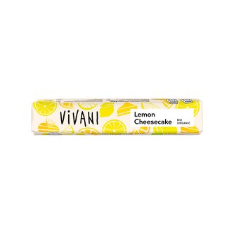Tyčinka mléčná čokoláda Lemon Cheesecake 40 g BIO   VIVANI