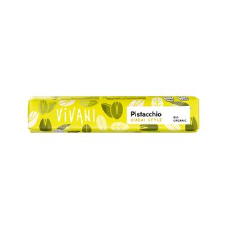 Tyčinka mléčná čokoláda Pistacchio Dubai style 40 g BIO   VIVANI