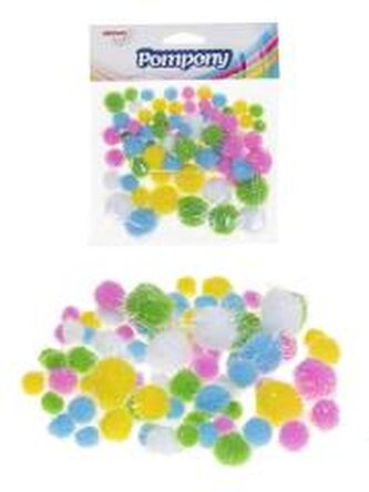 Pompony metaliczne pastelowe