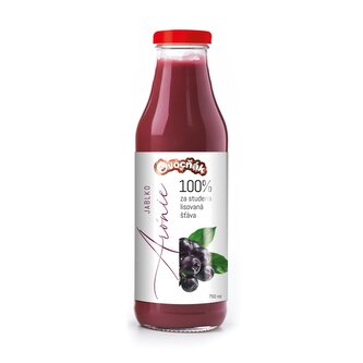 Mošt ovocný jablko-arónie sklo 750 ml   OVOCŇÁK
