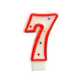 Świeczka cyferka 7 kropki