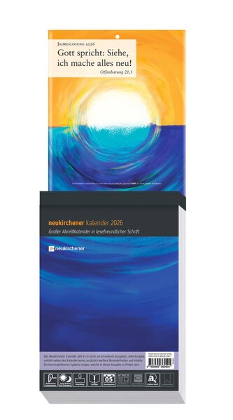 Neukirchener Kalender 2026 - Großer Abreißkalender in lesefreundlicher Schrift