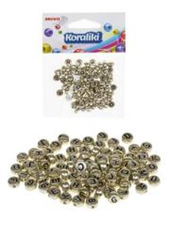 Koraliki Alfabet złote