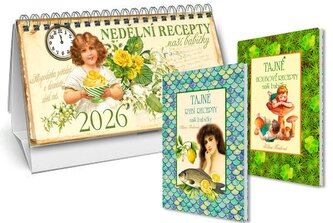 Kalendář 2026 Nedělní menu + Tajné rybí recepty + Tajné houbové recepty Kalendář 2026 Nedělní menu + Tajné rybí recepty + Tajné houbové recepty