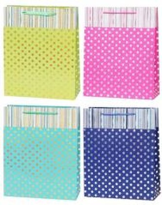 Torebka Lux 30x42x12cm kropki mix ROZETTE