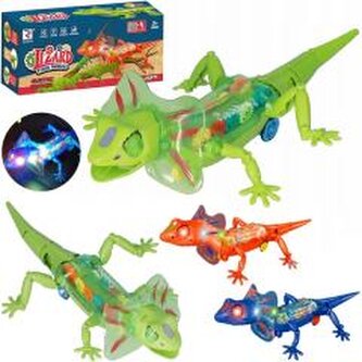 Jaszczurka chodząca światło i dźwięk MIX