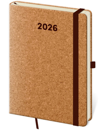 Týdenní diář A5 Cork s poutkem