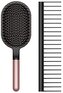 Dyson sada hřeben a plochý kartáč, rosé/černá