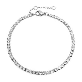 OPA1858 Ocelový štrasový - tenisový náramek