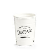 Zeller Present Plechová dóza na česnek, s větráním, bílá RETRO