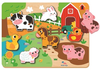2Kids Toys Vkládací puzzle Farma