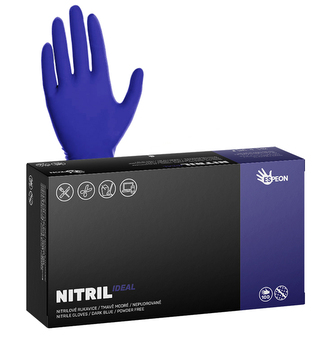Nitrilové rukavice Espeon NITRIL IDEAL 100 ks, nepudrované, tmavě modré, 3.5 g Velikost: M