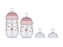 Kojenecké láhve 165 ml + 240 ml + 2 savičky Fairy Garden