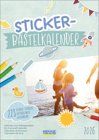Foto-Malen-Basteln Bastelkalender mit Stickern 2026