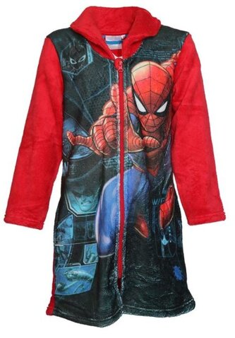 Chlapecký župan SPIDERMAN coral na zip, červená, velikost: 104