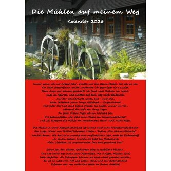 Die Mühlen auf meinem Weg Kalender 2026
