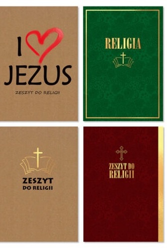 ZESZYT DO RELIGII  Z PODDRUKIEM LUX TŁOCZONY A5/60 KRATKA(10SZT)