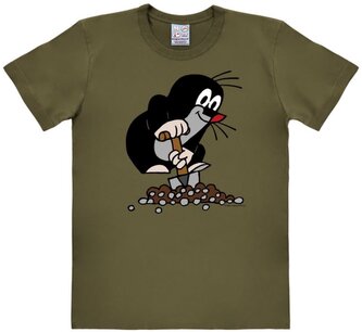 Pánské tričko Krteček: Rýč a kopec (XL) olivová bavlna