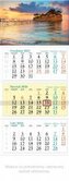 Kalendarz 2026 ścienny trójdzielny Wyspa