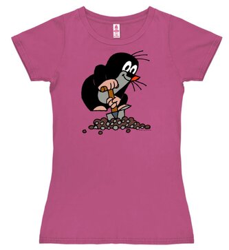 Dámské tričko Krteček: Kopec (L) růžová bavlna