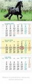 Kalendarz 2026 ścienny trójdzielny Koń