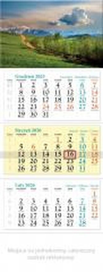 Kalendarz 2026 ścienny trójdzielny Wiosna Kalendarz 2026 ścienny trójdzielny Wiosna