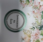 Zaproszenia Ślub ręcznie robione, kwadrat op.5 szt.