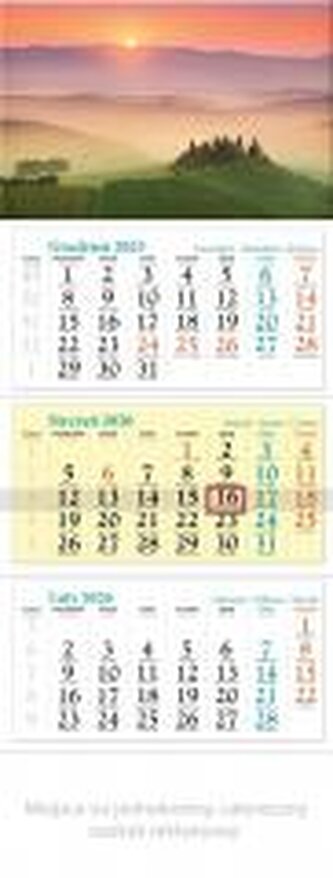 Kalendarz 2026 ścienny trójdzielny Toskania Kalendarz 2026 ścienny trójdzielny Toskania