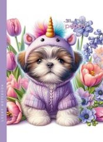 Notatnik 143x200 48K gładki Piesek z rogiem