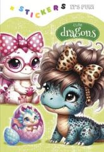 Kolorowanka 135x190 z naklejkami Urocze smoki