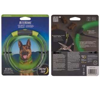 Nabíjecí LED bezpečnostní obojek Nite Ize NiteHowl® Rechargeable LED Safety Necklace Green