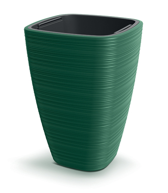 Květináč VENA SQUARE 28,9 cm - barva: tmavě zelená