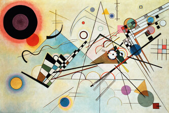 Plakát, Obraz - Wassily Kandinsky - Composition VIII., Wassilly Kandinsky, 120 × 80 cm