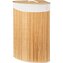 EXCELLENT HOUSEWARE Koš na prádlo bambus rohový 35×35×60 cm hnědá/bílá KO-KR9000020