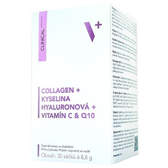 Clinical Collagen + kyselina Hyaluronová + vitamín C + Q10 30 sáčků x 8.8 g